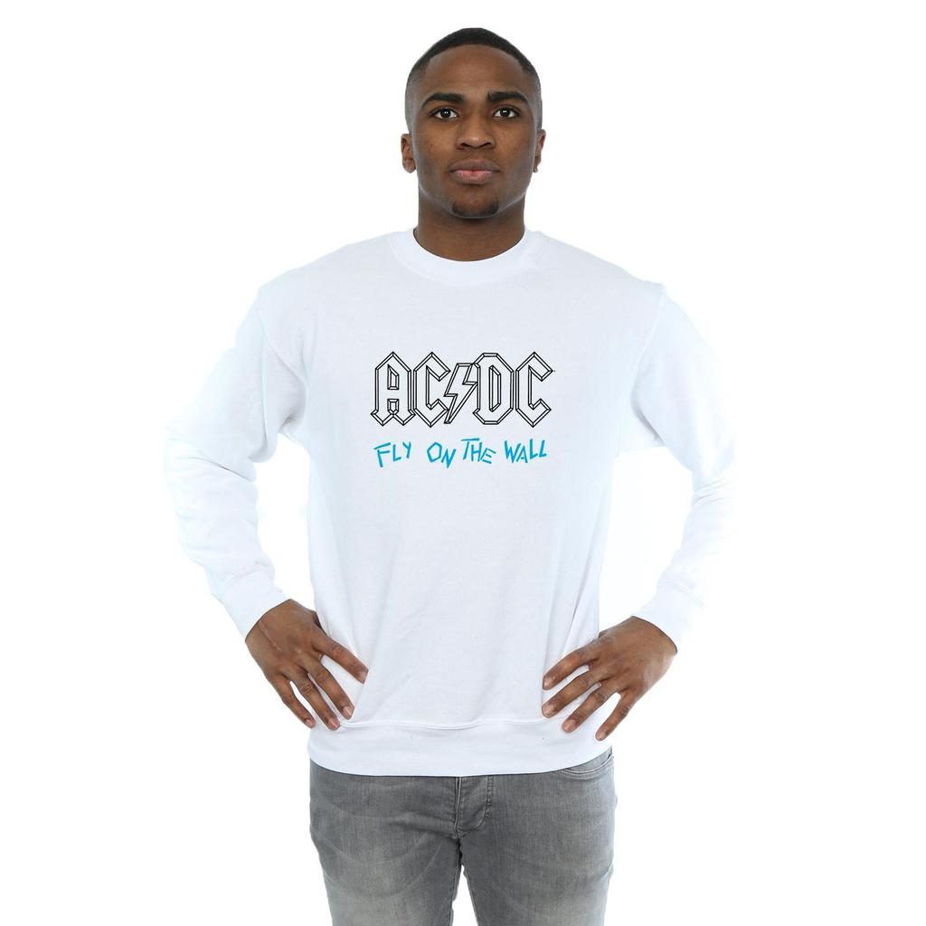 AC/DC Mens Fly On The Wall Outline Sweatshirt