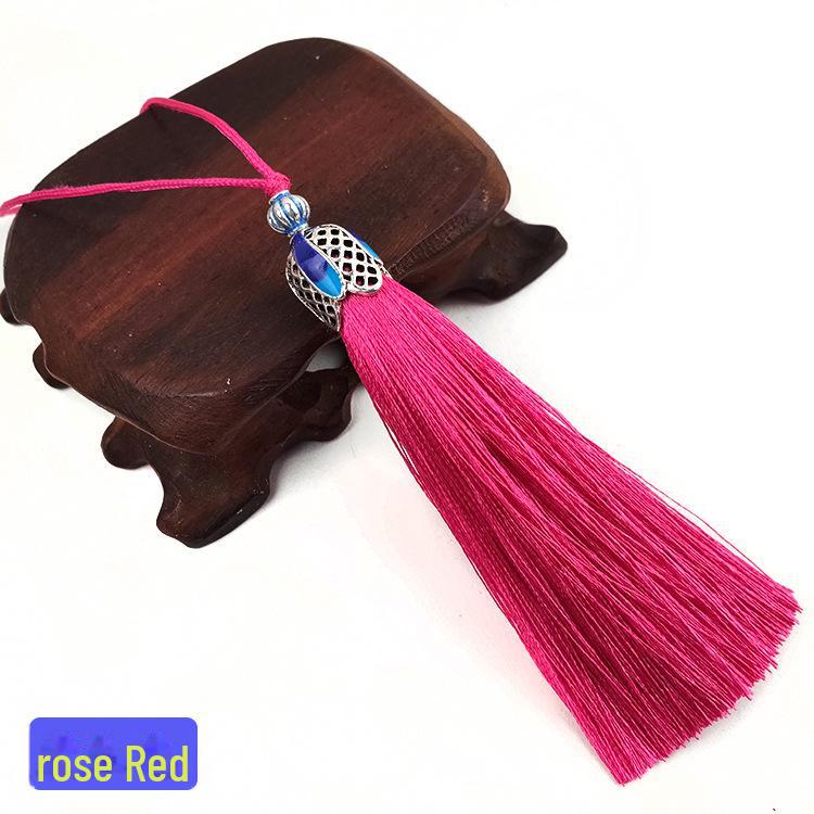 Cloisonné Blue Tassel Crown & Bookmark Accessory