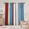 Set Of 2 Rustic Flat Printing Window Drapes French Flag Wood Wall Digital Printed Polyester Festive Holiday Booths Curtain