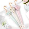 New 8-bone straight rod color glue fabric sunscreen sunshade lace umbrella high-grade light luxury sun umbrella advertising long-handled umbrella