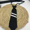 Clip On Necktie For Men Women Kids Classical Polyester Tie With Easy Snap Button For Business Casual Event