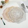 PVC Bordbrikke Varmebestandig Gjenbrukbar Bordmatte Hul Roseform Isolasjonspute for Spiseborddekorasjon