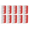 10pcs Fork Type Terminal Strips 400V 15A Pure Copper PVC Flame Retardant Jumper Block Terminal Strips for Factory Red