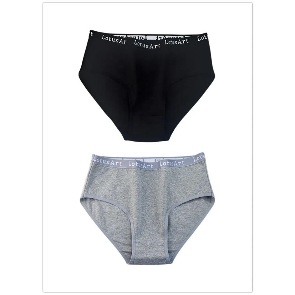 Plus Size Mid High-Waist Panties Womens Pure Cotton Womens Briefs