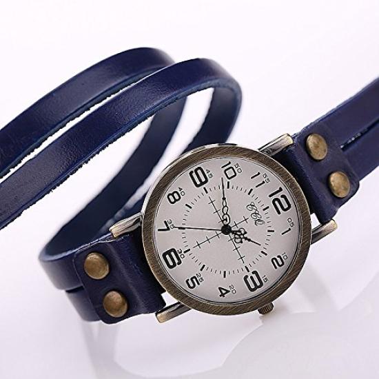 ZooooM Bracelet-style Watch Design Needle Dial Fake Watch Band Military Fashion Casual Stylish Analog (Vintage Orange) ZM-BURETOKE-OR