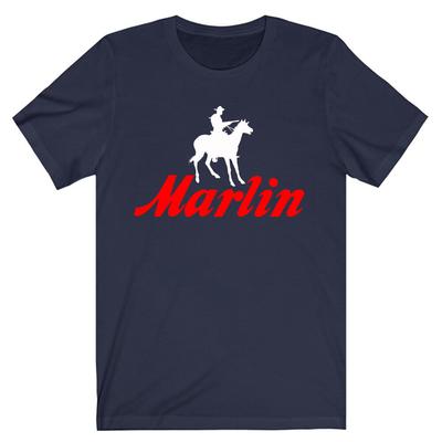 Marlin Fabricante de Armas Armas de Fuego Rifles Camiseta Azul Marino para Hombre S-5XL Camiseta Unisex