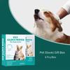 Individually Wrapped Pet Glove Wipes 6PCS Free Wash Dogs And Cats Grooming Wet Hand Wipes