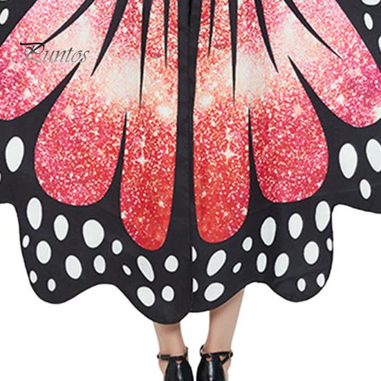 Erwachsene Feen-Schal Schmetterlinge Flügel Sternenhimmel Druck Schnürung Anti-Pilling Waschbar Knitterfrei Cosplay Umhang Zubehör Super Weich Halloween Kostüm