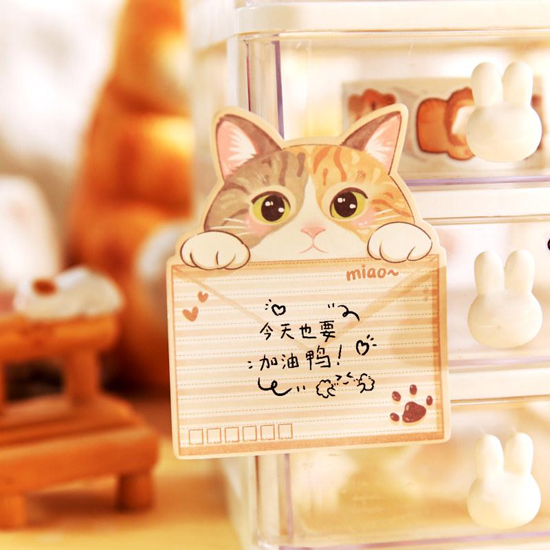 Kawaii Stationery Paw Print Post Office Series Cute Style Handbook Notes Can Be Attached To Students Message Sticky Memo Pad