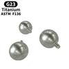 Titanium G23 14G/16G Internally Threaded Piercing Ball Jewelry