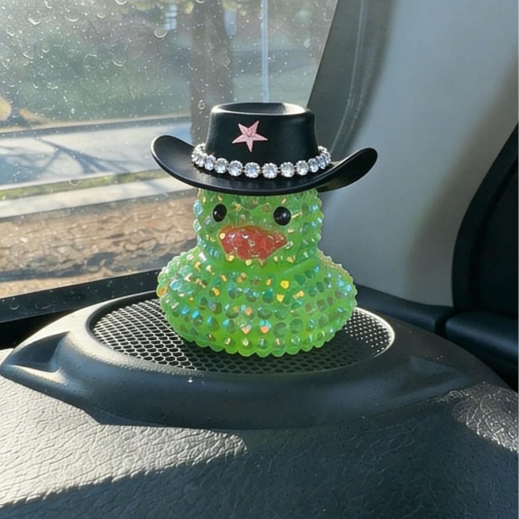 DIY Diamantwerkzeug Hut Ente, Auto Halterung, Ornamente, Lustige Mehrfarbige Bastelarbeiten, Klebestifte, Handgemachte Dekorationen