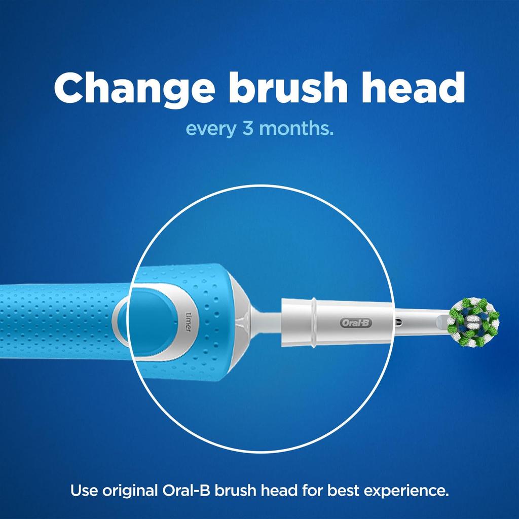 Oral-B ORİJİNAL Cross Action Elektrikli Diş Fırçası Yumuşak Yedek Başlıkları Vitalty, Pro, Smart Serileri İçin, 2 yedek