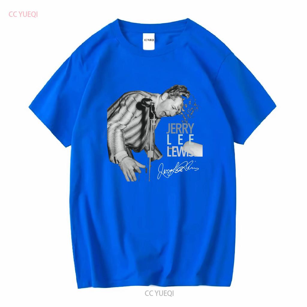 NEUES Jerry Lee Lewis Signature T-Shirt für Fans Schwarz Alle Größen QQ1288 Vintage Gewaschen Stilvoll Weich Leicht Vielseitig homme