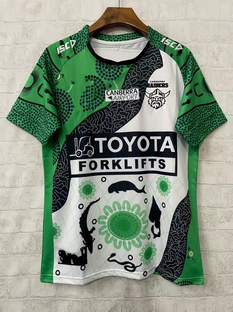 NRL Warriors Broncos Fiji Rabbit Jaguar Short Sleeve Rugby Jerseys Training Suit