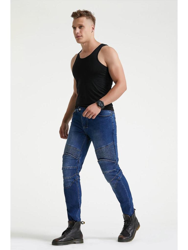 Cross-border Motorcycle Racing Straight Leg Anti-fall Riding Jeans