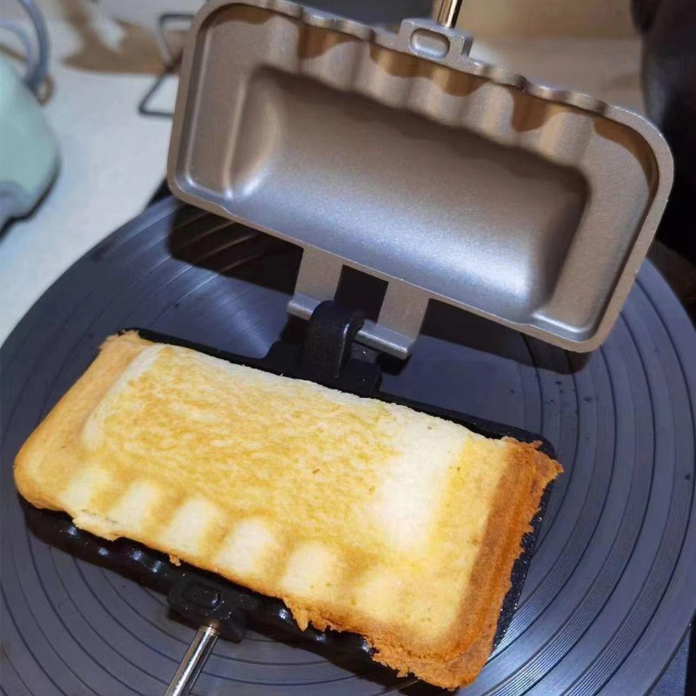 Long Handle Sandwich Baking Pan Double-Sided Sandwich Maker Sandwich Fry Pan Kitchen Tool