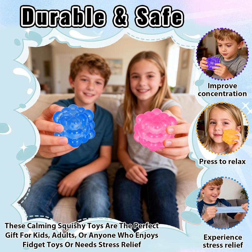 Irregular Blocks Soft Squishy Stress Balls for Kids & Adults, Stress Cube Fidget Toy with Squishy Texture for Anxiety Relief