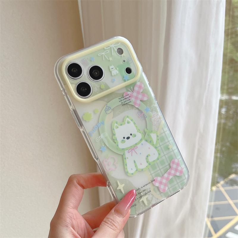

Compatible Magnetic iPhone 17 Pro Max Case in Fresh Bow Design for Apple 15/14 15 Pro