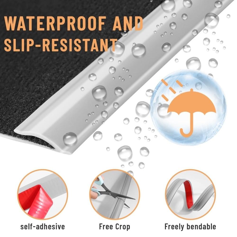 1pc 3meters/118.11in PVC Carpet Edge Trim Strip Self Adhesive Flexible Rug Edge Protector Waterproof Tile Transition Cover Tile