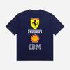 Herren und Damen Oversize Ferrari F1 Renn T-Shirt Klassischer Sponsoren Logo Druck Kurzarm Motorsport Lässig Streetwear Tee