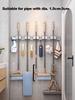 Mopp- und Besen-Organizer Mopphalter-Gestell Mopphalter Wandmontiert Stark Besen-Mopphalter-Regal mit Haken Organizer Hängen Besen auf