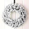 Flocked Vine Garland Christmas Fireplace Stair Decor PVC Door Hanging Ornament American Style