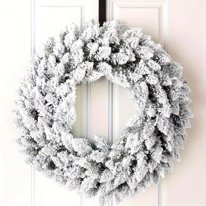 Flocked Vine Garland Christmas Fireplace Stair Decor PVC Door Hanging Ornament American Style