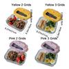Large Capacity Glass Lunch Box Sealed Food Storage Container Vertical Stripe Lunch Box  Camping