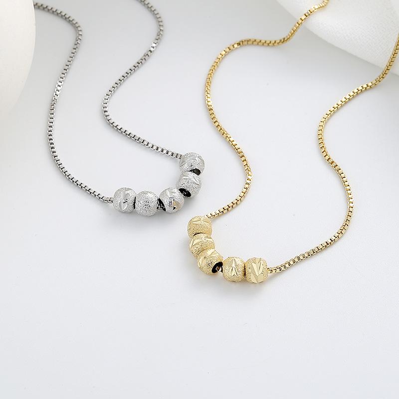 Five Blessings To The Gate of The Lucky Beads and Collarbone Chain Japanese and Korean Ins Light Luxury Simple Niche