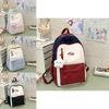 Korean Style School Backpack With Letter Embroidery Design For Students And Commuters