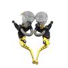 Motorcycle 7/8" 22mm Handlebar Clutch Brake Levers Master Cylinder Reservoir Set