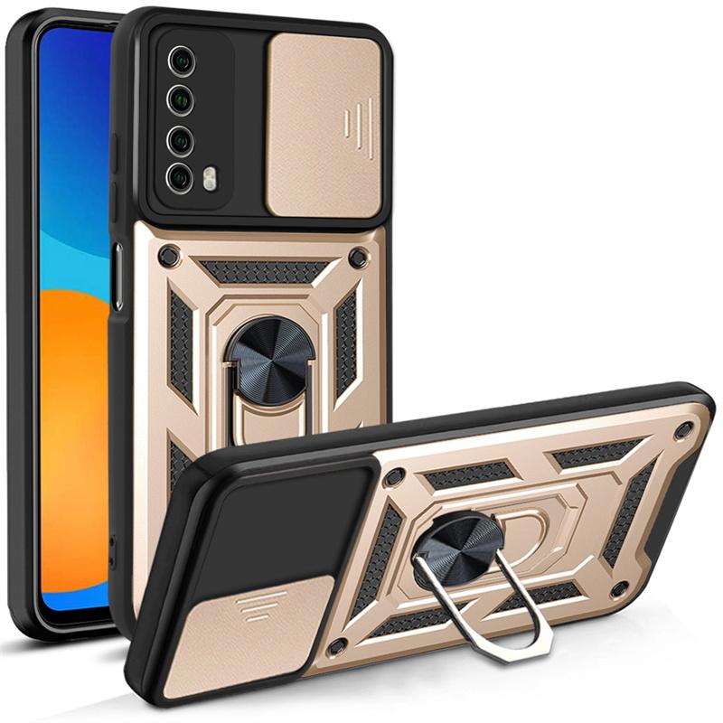 For Huawei P Smart 2021 Case Kickstand Armor Magnetic Car Holder Phone Cases For Huawei PSmart 2021 PPA-LX2 Ring Back Cover