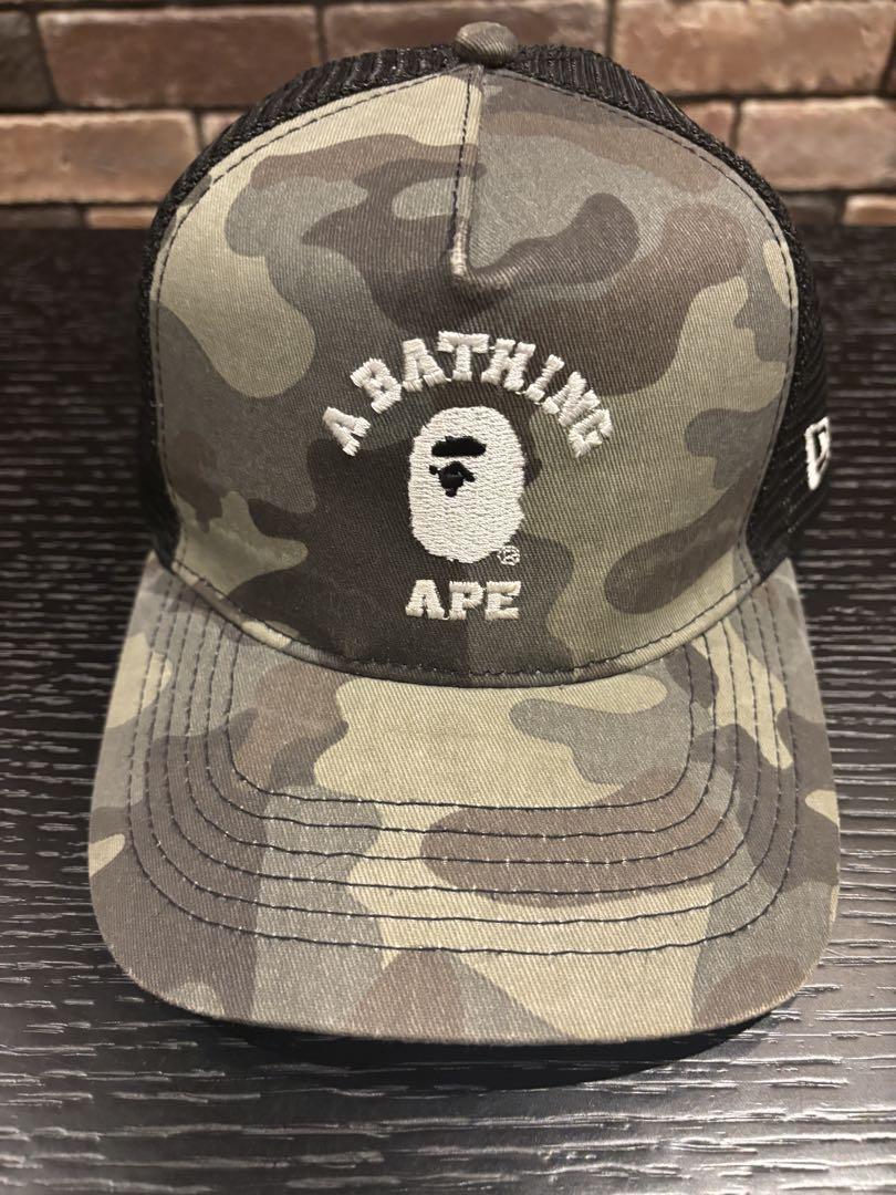 

[USED] A BATHING APE Camouflage Trucker Cap