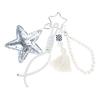 Elegant Star Pearls Beaded Keychain Charm with Tassels Bag Accessories for Handbags Backpacks and Purse Decorations