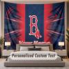 Custom Name Text Tapestry Boston Red Sox Personalized Polyester Wall Tapestry For Bedroom And Room