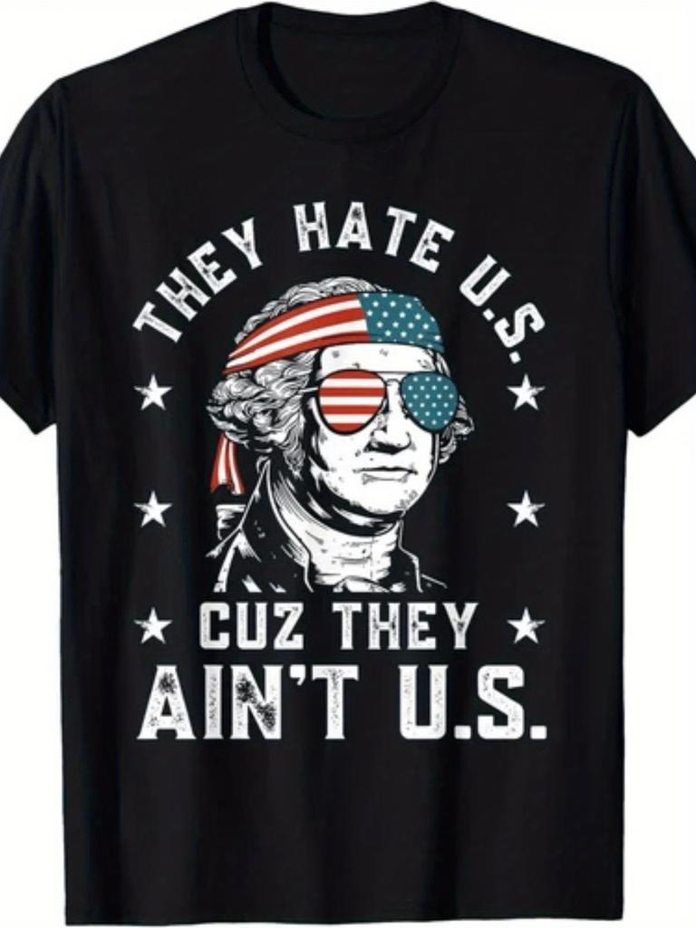 They Hate Us Cuz They Ain't Us Funny 4th of July Patriotic T-Shirt - Vintage Fla