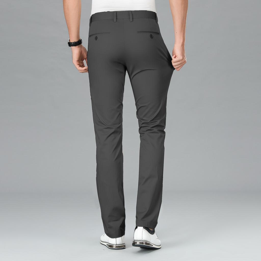 96% Long Staple Cotton&crisp and Easy To Care for Men's Casual Pants In Spring and Summer, Durable and Versatile Straight Leg Pants