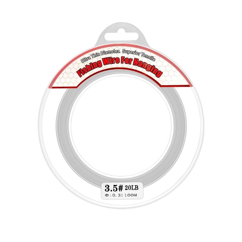 Filo da Pesca in Nylon 328FT Resistente allo Strappo Monofilamento Filo da Pesca alla Carpa Filo da Pesca in Acqua Salata Filo Invisibile per Perline