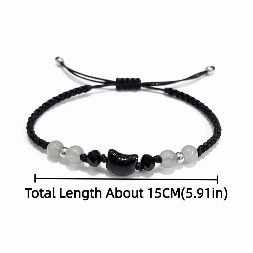 Cute Couple Bracelet Minimalist Design Cat Bracelet Fashion Rabbit Woven Bracelet  Couple Wear
