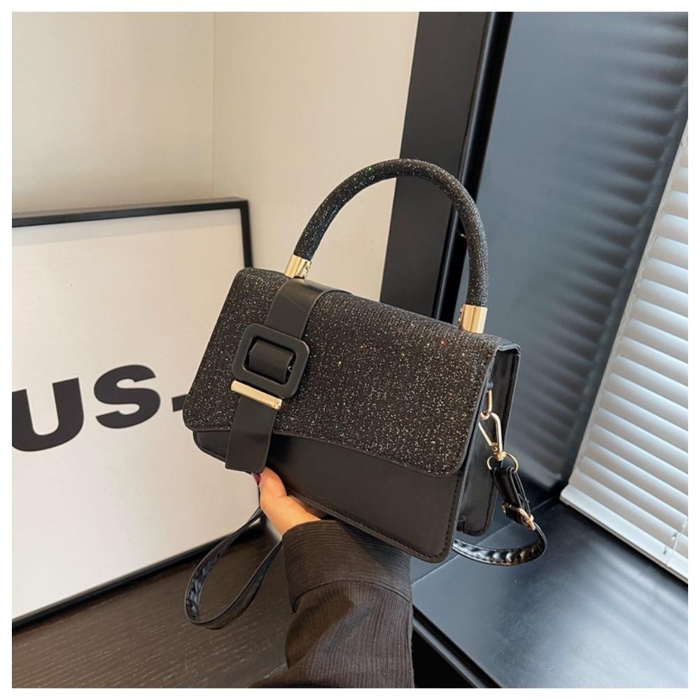 New Design Women’s Shoulder Bag with Belt Buckle Detail Minimalist Fashion Crossbody Handbag