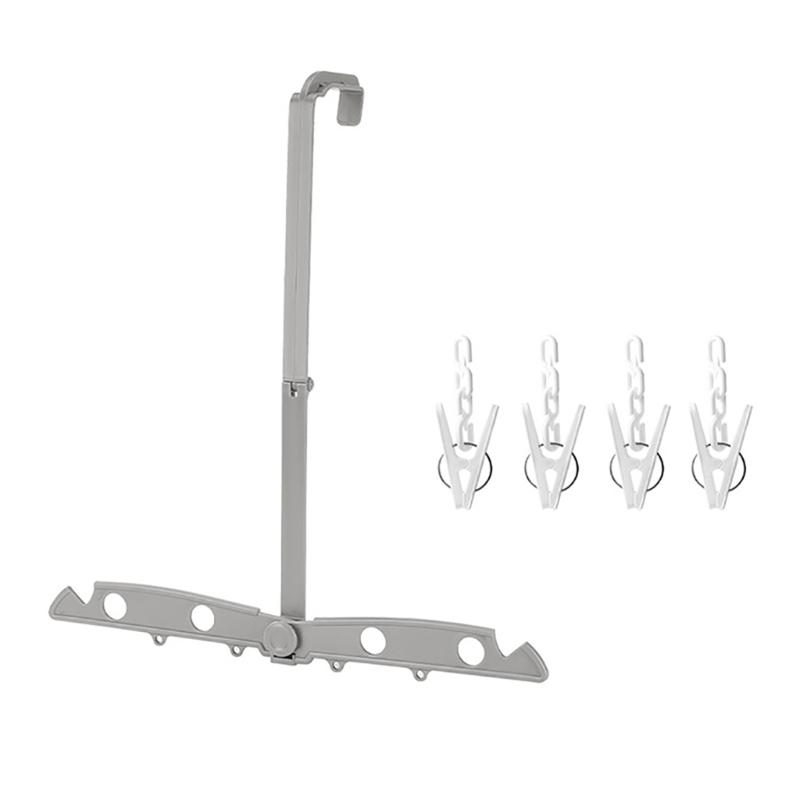 Reliable Air Conditioning Clothes Rack Colorful Underwear Hanger Convenient Clothes Drying Rack for Travel and Dormitory 1 серый 715₽