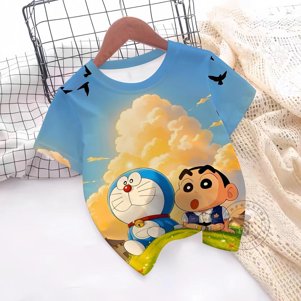 Summer T-Shirt 3D Print Boys Girls T-Shirts Casual Round Neck Short Sleeves Tops Kids Children's Clothing