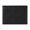 Gucci GG Emblem Emblem Brand Print Snap Fastening Grained Leather Wallet Mini Women's Black