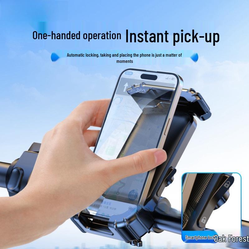 Electric Car & Motorcycle Phone Holder: Anti-Shake Navigation Mount for Riders