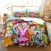 Smile PreCure! Bettwäsche-Set Einzelbett Twin Full Queen King Size Bettset Erwachsener Kind Schlafzimmer Bettbezug-Sets 3D-Druck Kawaii Anime Bett
