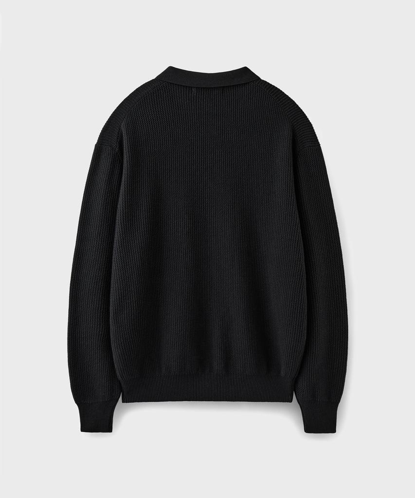 Beulaendideu Hard Twist Lounge Polo Knit [Black]
