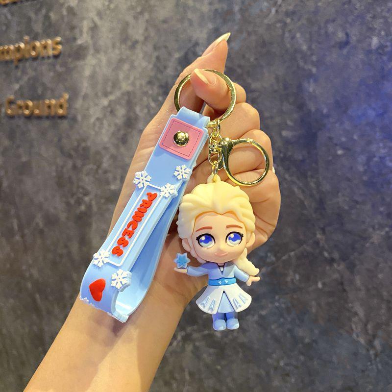 New Frozen Keychain Cartoon Princess Elsa Doll Bag Keychain Pendant large