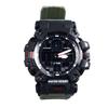 Men Analog Digital Chronograph Watch Water Resistant Dual Time LED Backlight 12/24 Hour Format