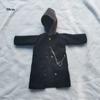 30/45/60cm Doll Windcoat with Chain WhiteBlack Handmade Doll Hoodies Jacket Fashion Coat Doll Outwear Clothes DIY Accessories