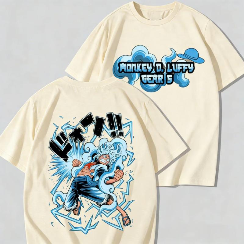 One Piece Luffy Anime T Shirt Men Women Oversized Vintage Short Sleeve Tee Streetwear Casual Tops Graphic Tee 2026 Summer Y2k